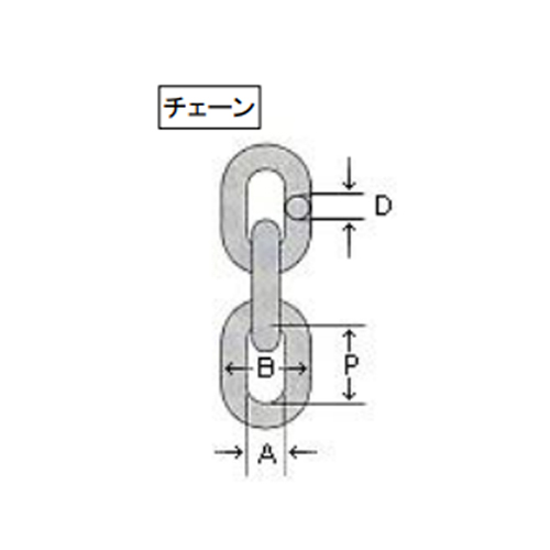 D：5mm　P：15mm　A：6.3mm　B：17mm