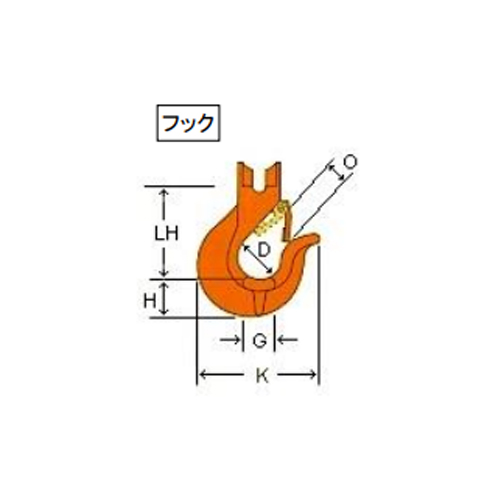 LH：75mm　D：36mm　O：23.5mm\nG：16mm　H：13mm　K：72.5mm