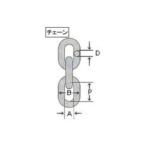 D：5mm　P：15mm　A：6.3mm　B：17mm