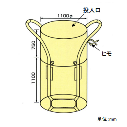 ヒモを締める事で投入口を閉じる事ができます。