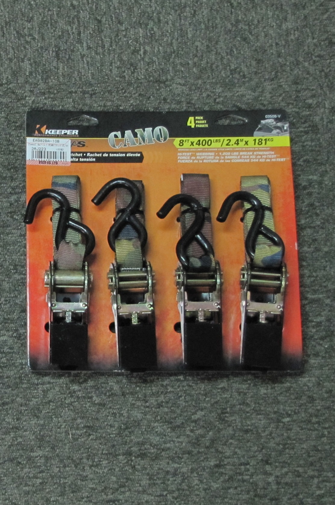 EA982BA-10B｜25mmx2.4m ベルト荷締機(ﾗﾁｪｯﾄ式/ｶﾓｰ4本組)のページ