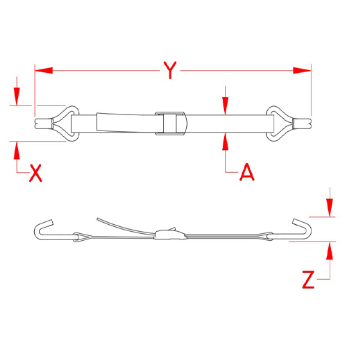 サイズ\nA：25.4mm、X：43.4mm、Y：3m、Z：34.2mm