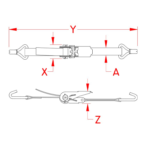 サイズ\nA：50.8mm、X：90.9mm、Y：3m、Z：77.7mm