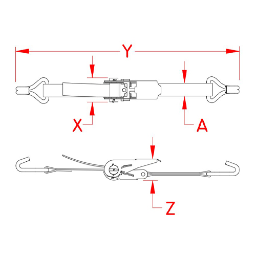 サイズ\nA：50.8mm、X：90.9mm、Y：6m、Z：77.7mm