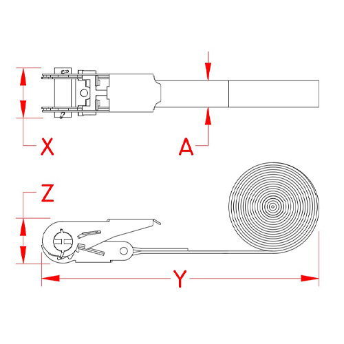 サイズ\nA：25.4mm、X：47.7mm、Y：9m、Z：42.1mm