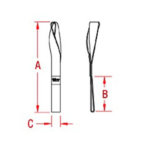 A：254㎜　　　B：101.6㎜　　　C：25.4㎜