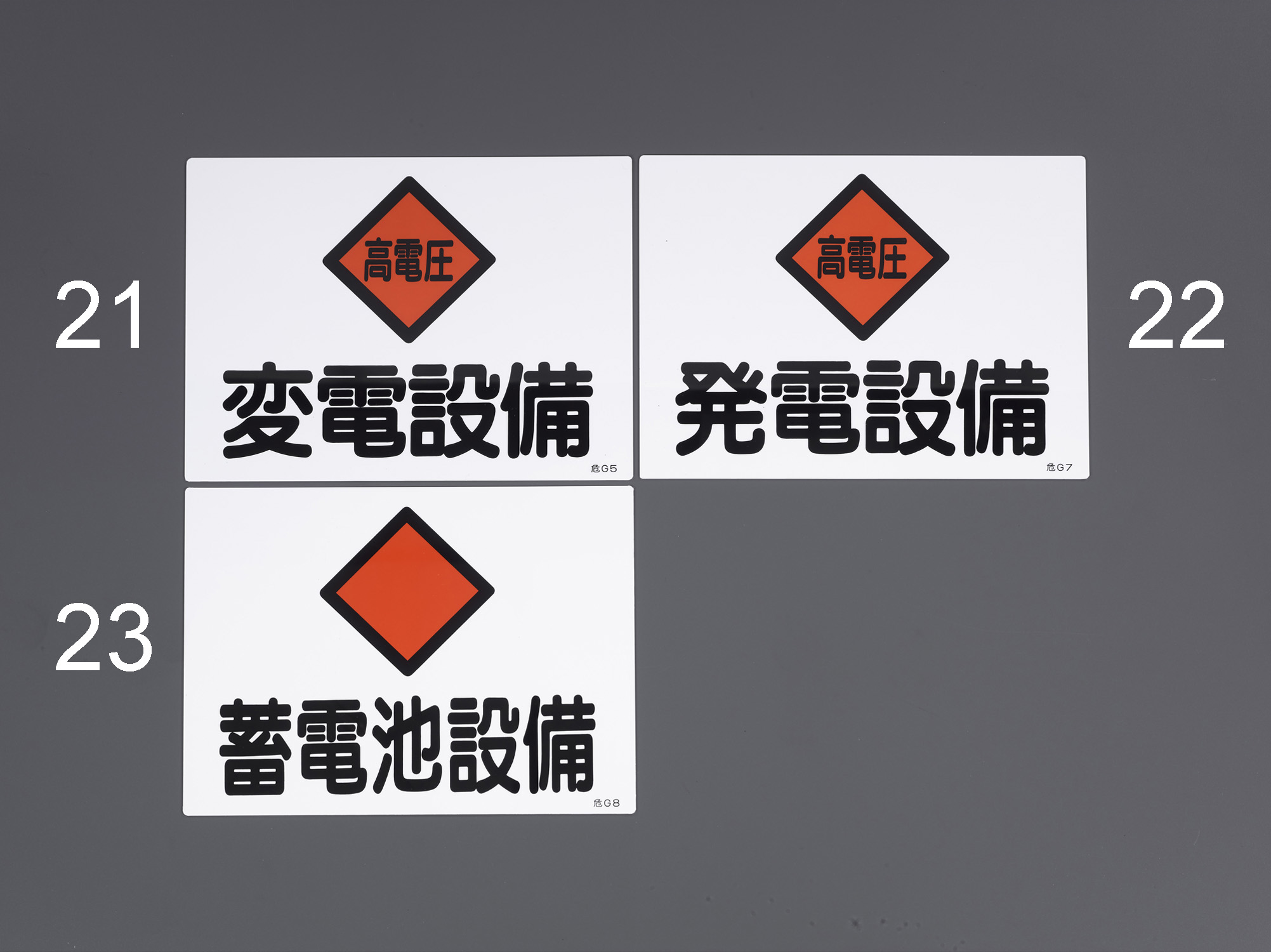 名入れ無料】 日本緑十字社 危険地域室標識 FS18 変電設備 ヨコ 061180