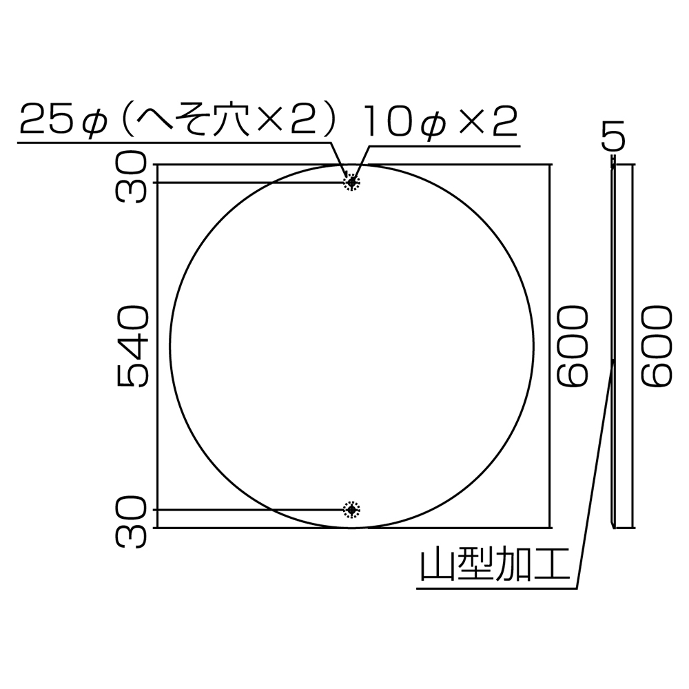 EA983AE-12｜φ600mm 構内標識[車両進入禁止]のページ -