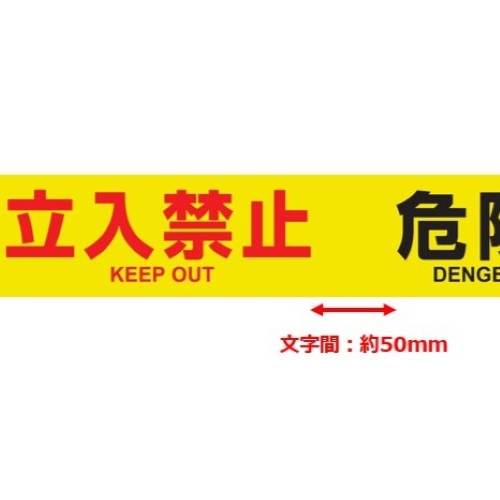 文字間：約50mm