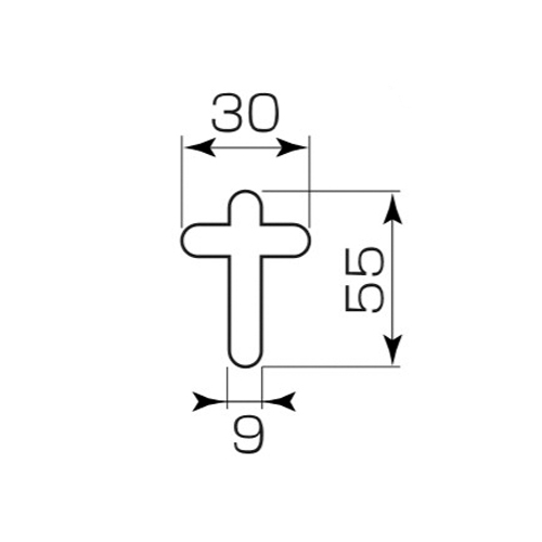 単位：mm\nプラスチックチェーン用取付穴
