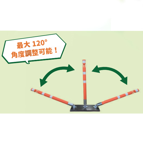 ベースは前後120°角度調整