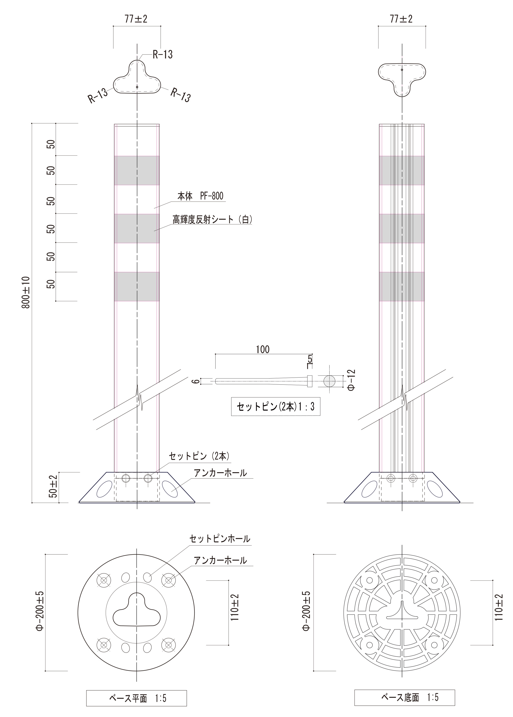 EA983FT-97｜φ77x800mm ガードポールのページ