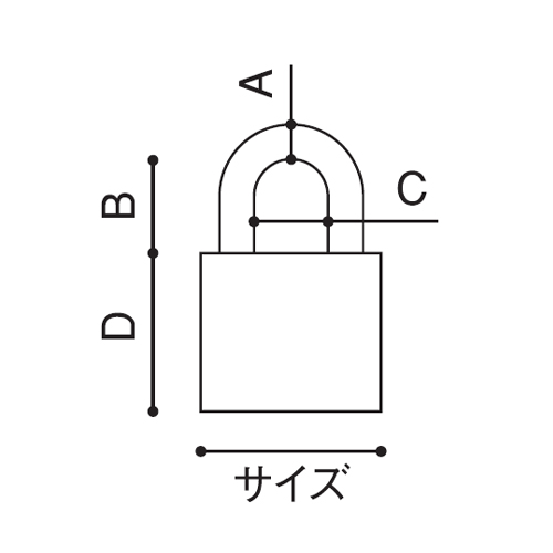 サイズ：35mm、A：6mm\nB：18.5mm、C：12mm、D：34.4mm
