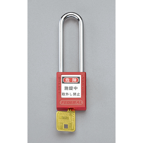 EA983TB-51｜38mm 南京錠(ﾛｯｸｱｳﾄ用・吊長/赤)｜株式会社エスコ
