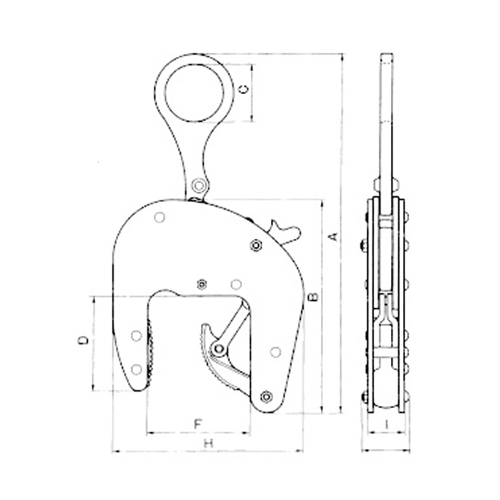 A：318mm　B：190mm　D：85mm　H：167mm\nF：90mm　I：32mm　C：50mm