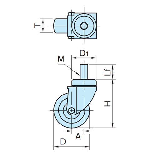D：80mm　T：24mm　H：104mm\nM：M12×1.75mm　Lf：25mm\nD1：41mm　A：25mm