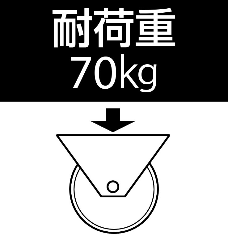 100mm キャスター(自在金具・前輪ブレーキ付) EA986HC-100 - 2