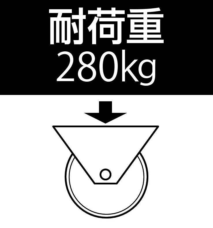 EA986HM-12｜100mm キャスター(自在金具・後輪ﾌﾞﾚｰｷ付)のページ