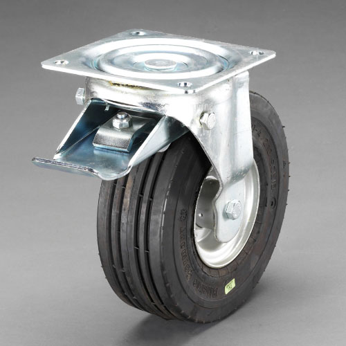 エスコ 200x50mm 車輪 ポリウレタンタイヤ・アルミリム・ベアリング