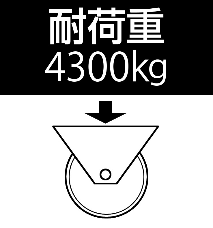 EA986KT-300｜300mm キャスター(自在金具)｜株式会社エスコ