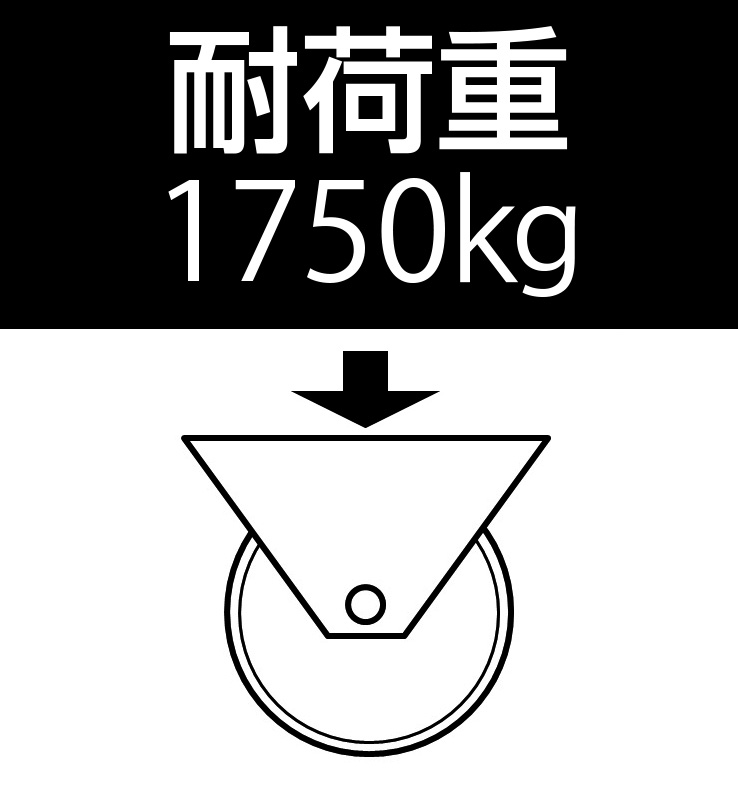 125mm キャスター(固定金具・ナイロン車輪)　EA986KX-125　　※事業者向け商品です。 - 4