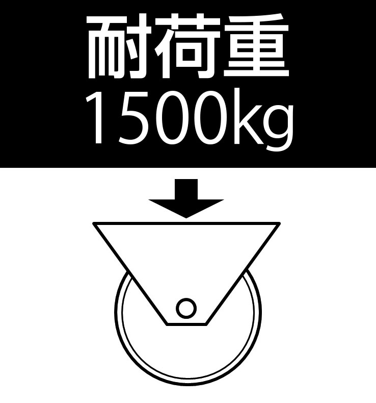 EA986KY-0｜100mm キャスター(自在金具・前輪ﾌﾞﾚｰｷ付)のページ