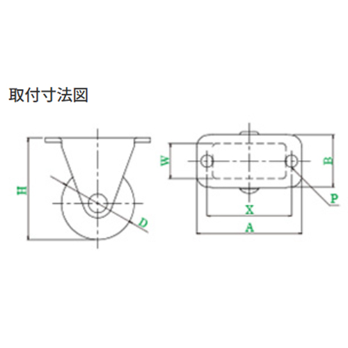 D:φ25mm　／　W：12mm　／　H：35mm\nA×B：36×18mm　／　X：29mm ／　P：4.2mm
