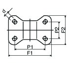 穴径(d)…11mm\nP1×P2…100×56mm\nF1×F2…138×93mm