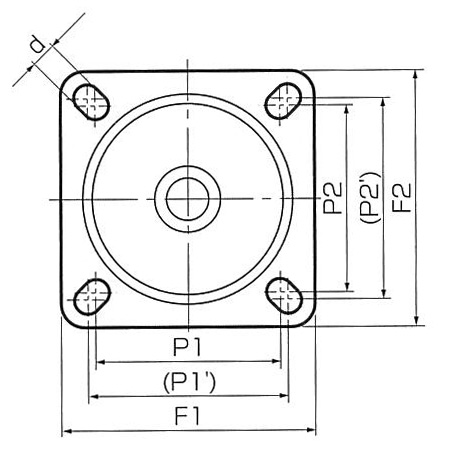 穴径(d)…8.8mm\nP1×P2(P1'×P2')…55×42mm\nF1×F2…70×58mm