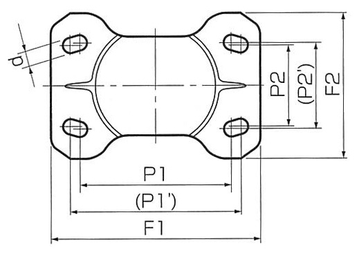 穴径(d)…8.8mm\nP1×P2(P1'×P2')…55×42mm\nF1×F2…70×60mm