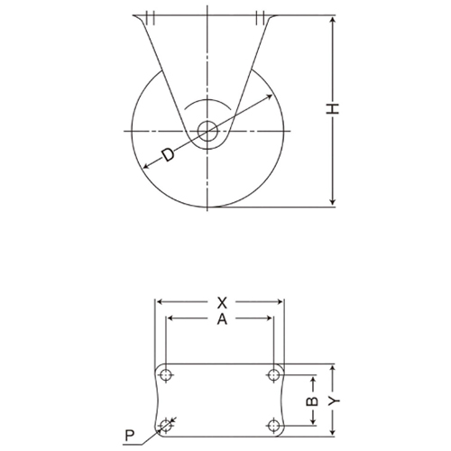 D：65㎜　　　H：92㎜\nA×B：91×47㎜　　X×Y：111×70㎜\nP：10.5㎜