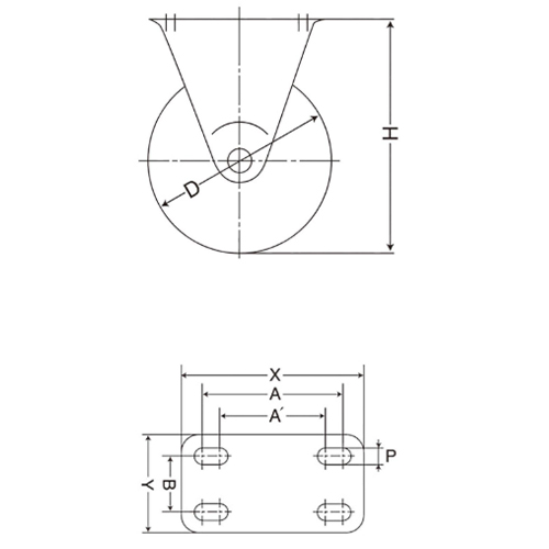 D：65㎜　　　H：85㎜\nA×B：55×28㎜　　　A’：54㎜\nX×Y：70×52㎜　　　P：8.8㎜
