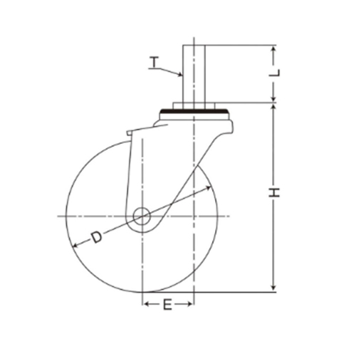 D：100㎜　　　H：134㎜\nT：M20×P2.5　　　L：40㎜\nE：30㎜
