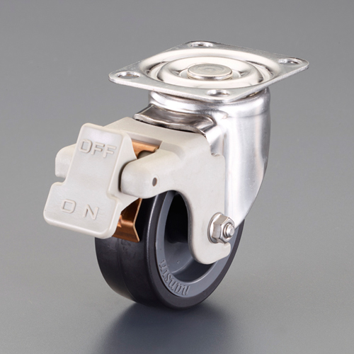 EA986PT-551｜65mm ｷｬｽﾀｰ(自在金具・ﾌﾞﾚｰｷ付・ｽﾃﾝﾚｽ製)｜株式会社エスコ