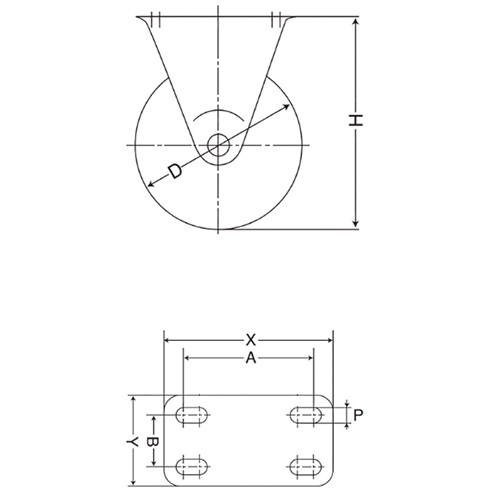 D：65㎜　　　H：80㎜\nA×B：56×28㎜　　X×Y：70×42㎜\nP：6.3㎜