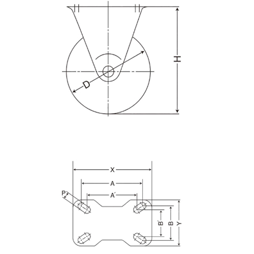 D：65㎜　　　H：92㎜\nA×B：80×80㎜　　A’×B’：78×78㎜\nX×Y：104×119㎜　　　P：11.0㎜　　　