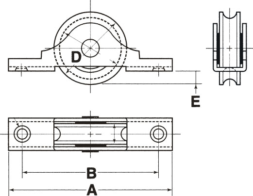 A：76mm　B：65mm\nD：35mm　E：7mm