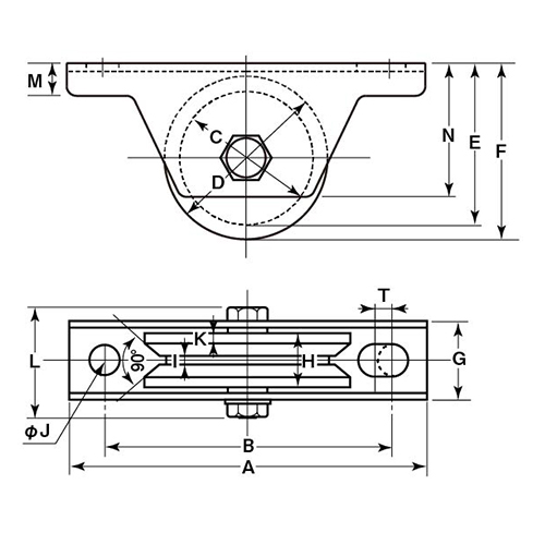 A：110㎜　　B：88㎜　　C：39㎜　　D：50㎜　　　\nE：48.5㎜　　F：54㎜　　G：26㎜　　H：18㎜　　　\nI：3㎜　　J：10㎜　　K：4㎜　　L：41㎜\nM：10㎜　　N：41㎜　　T：5㎜