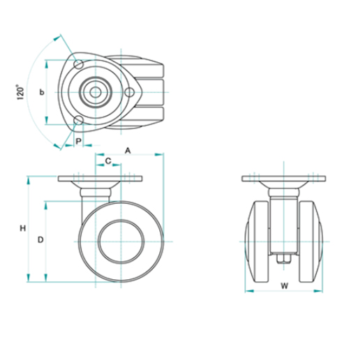 H：76㎜　　　D：60㎜　　　W:46㎜\nB：54㎜　　　ｂ：40㎜　　　\nＰ：5.5㎜　　　Ａ：47.5㎜　　　Ｃ：17.5㎜