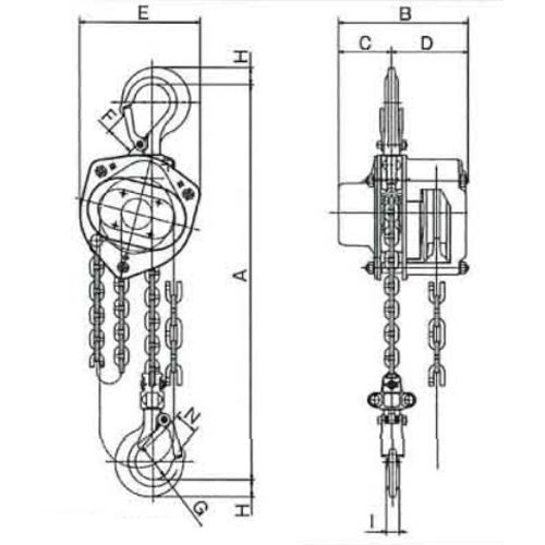 A：310mm　B：143mm　C：61mm　D：82mm　E：148mm\nF：34mm　G：43mm　H：22mm　I：16mm　N：29mm