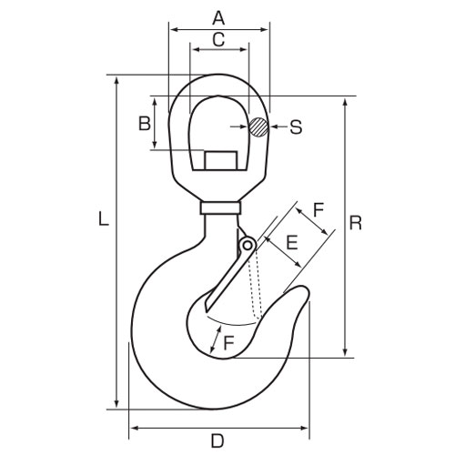 A：64　B：33　C：36　D：98\nE：27　L：197　R：154　S：14\n(単位mm)