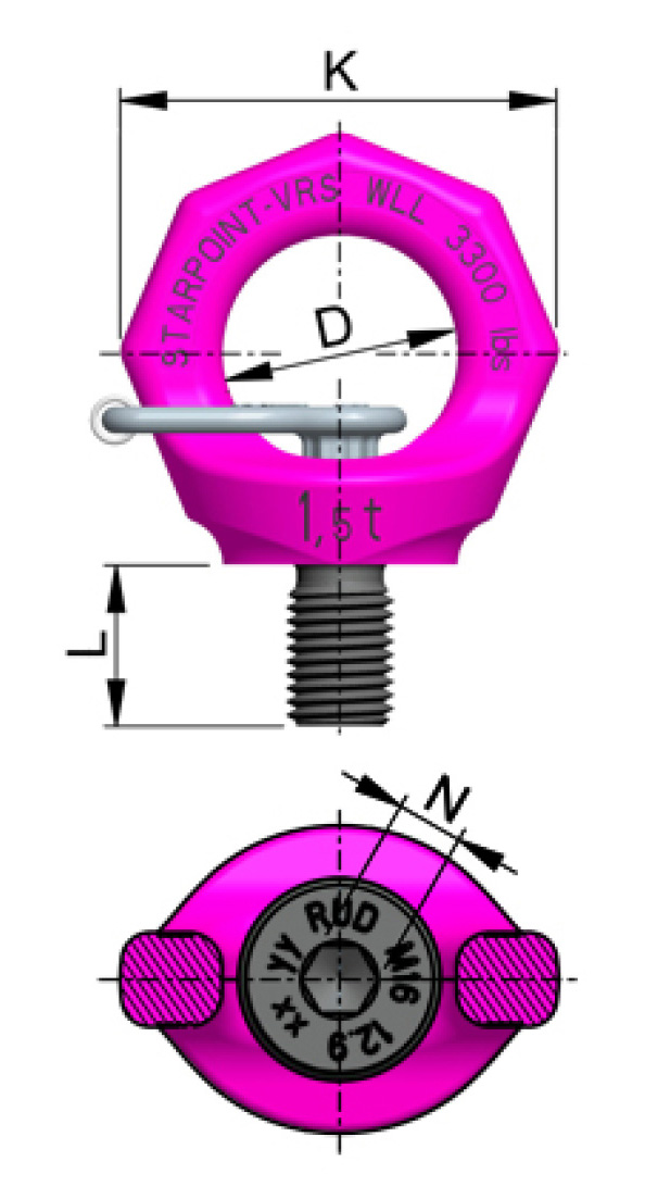 K：56mm　D(内径)：30mm\nL：18mm　N：8mm