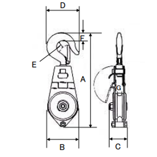 A：180　B：58　C：35　D：60\nE：10　F：16　G：9\n(単位mm)