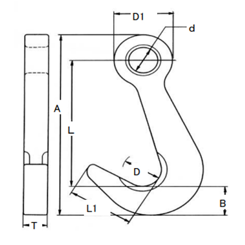 A：122　B：17　d：15　D：20\nD1：30　L：90　L1：35　T：13\n(単位mm)