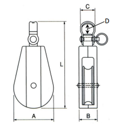 A：44　B：20　C：12　D：11.5　L：93\n(単位mm)