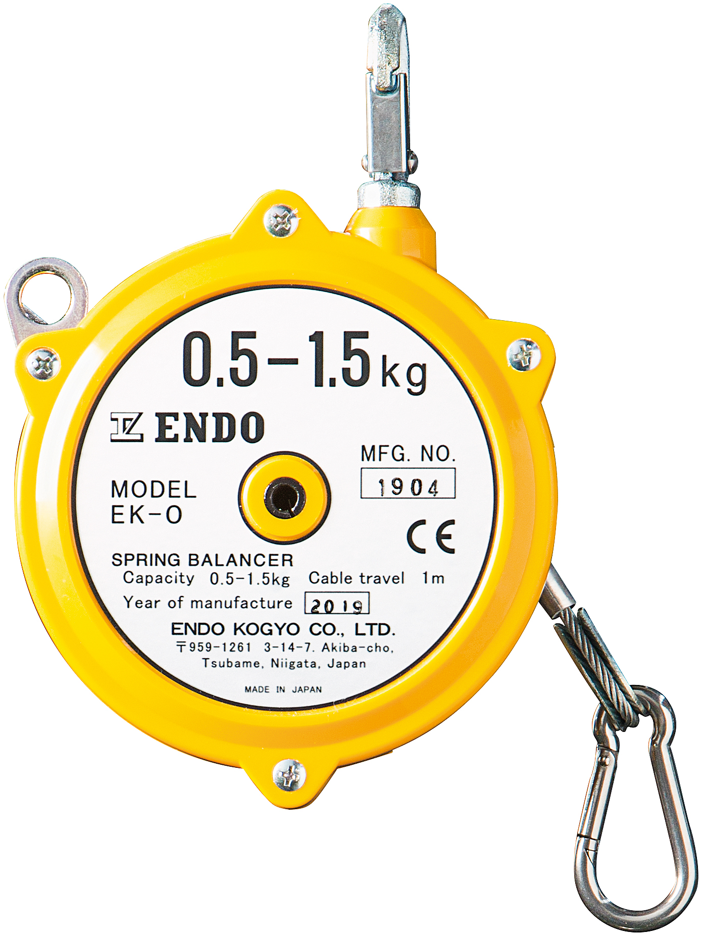 0.5- 1.5kg/1.0m スプリングバランサー エスコ ESCO EA987ZB-1.5C-