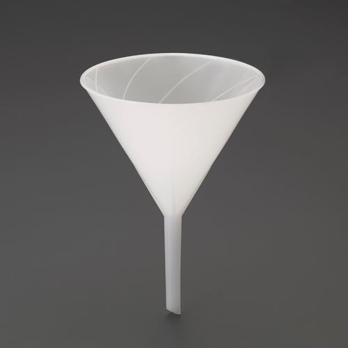 ロート内部のラセンリブがフィルターの密着を防止し、ろ過時間が短縮されます。