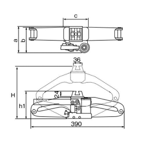 a：120㎜　　　b:110mm　　　ｃ：116㎜\nh1：121㎜　　　Ｈ：381㎜