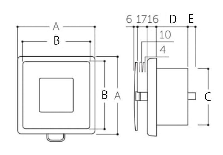 A：196mm　B：178mm　C：φ148mm\nD：50mm　E：26.3mm