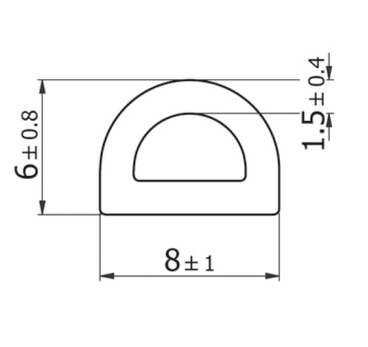 エスコ (ESCO) 10x7.5mm/20m ガスケット(粘着テープ付) EA997XV-220-